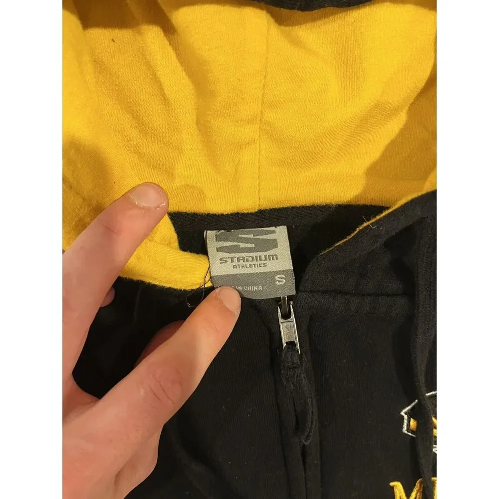 Stadium Missouri Mizzou Tigers Full Zip Jacket Womens‎ Small Black Yellow